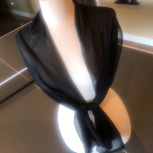 🖤Black Sheer Chiffon Scarf/Wrap